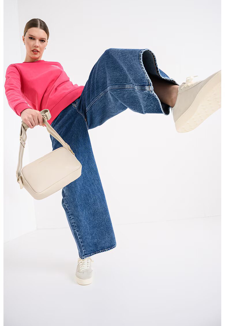 Tommy Jeans Blugi cu croiala ampla si talie medie - Albastru melange