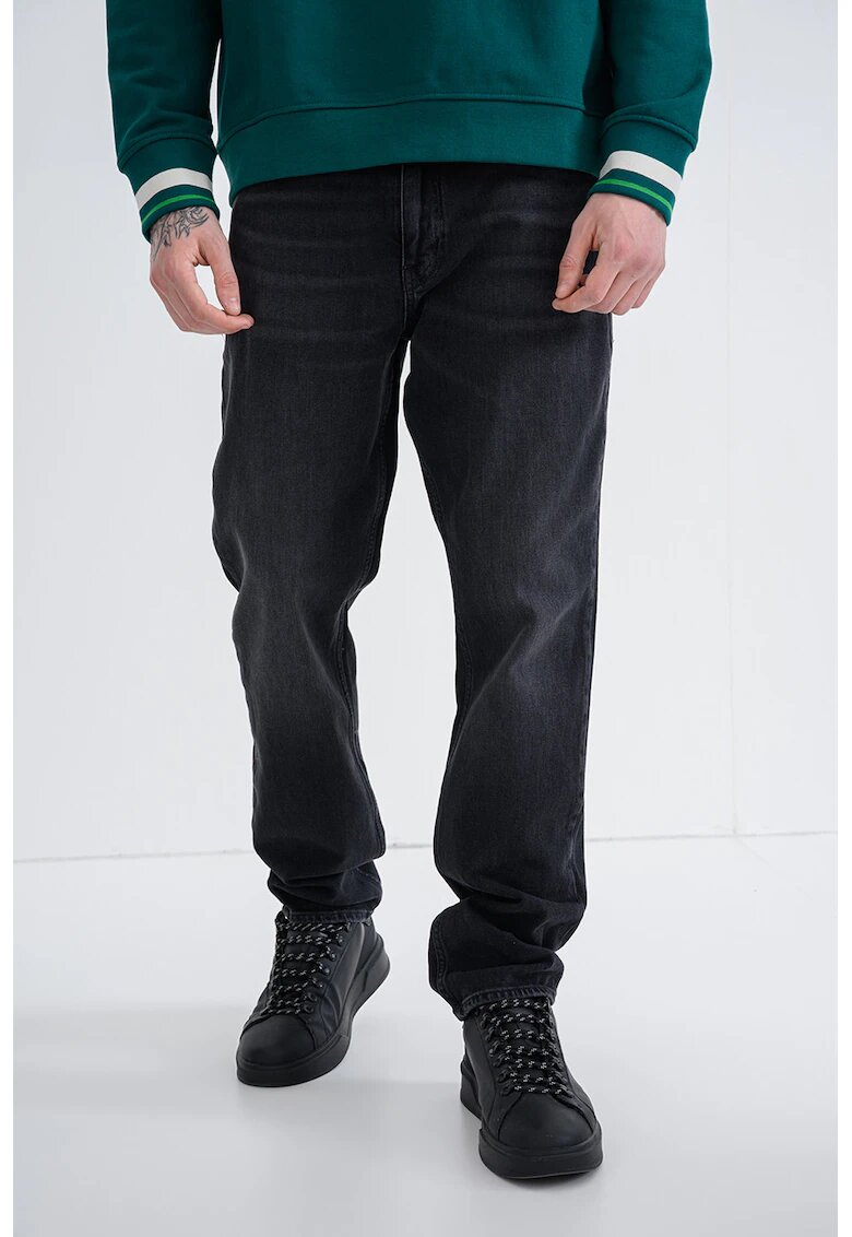 Tommy Jeans Blugi drepti cu aspect decolorat - Gri inchis