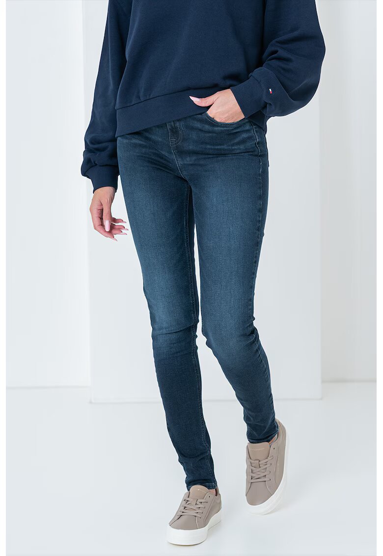 Tommy Jeans Blugi skinny cu talie inalta Nora - Bleumarin