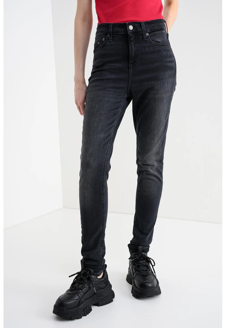 Tommy Jeans Blugi skinny Nora - Negru stins