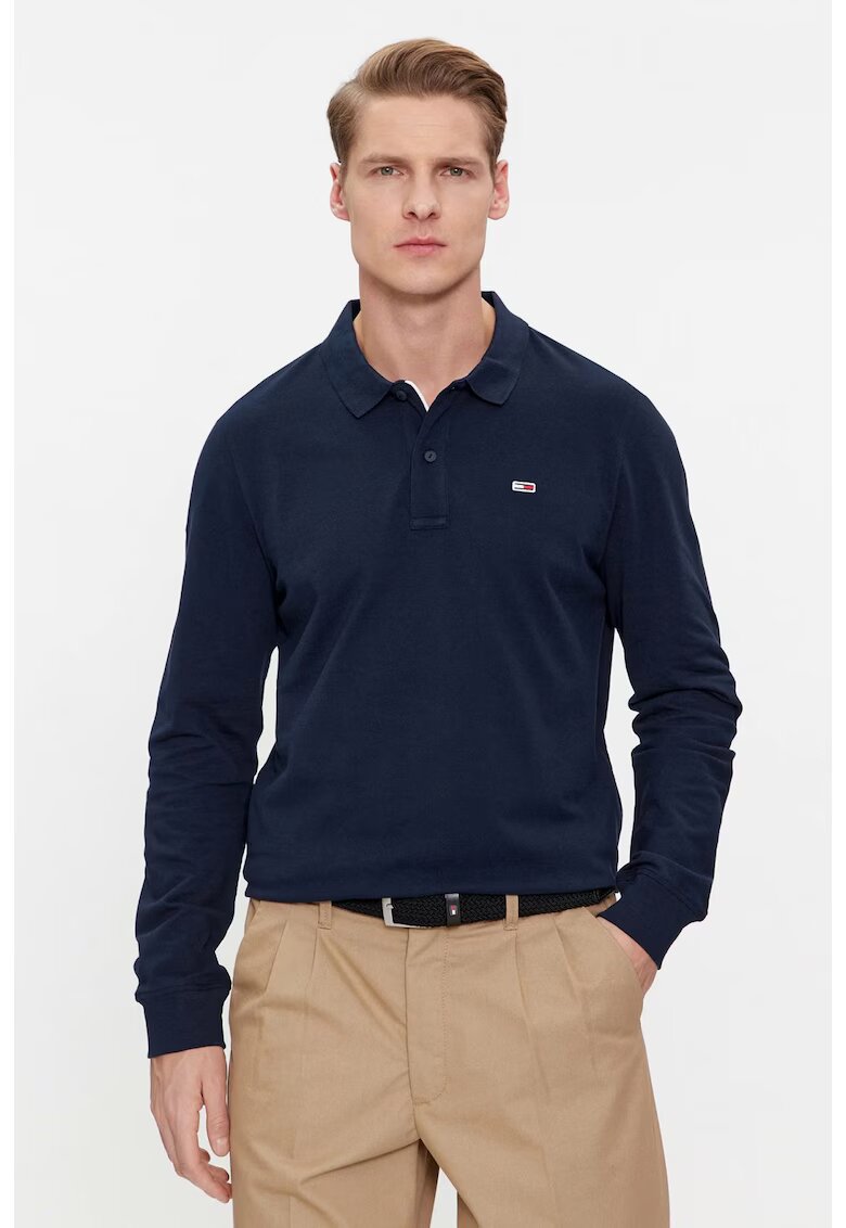 Tommy Jeans Bluza polo barbati DM0DM18309 XS INTL Bleumarin