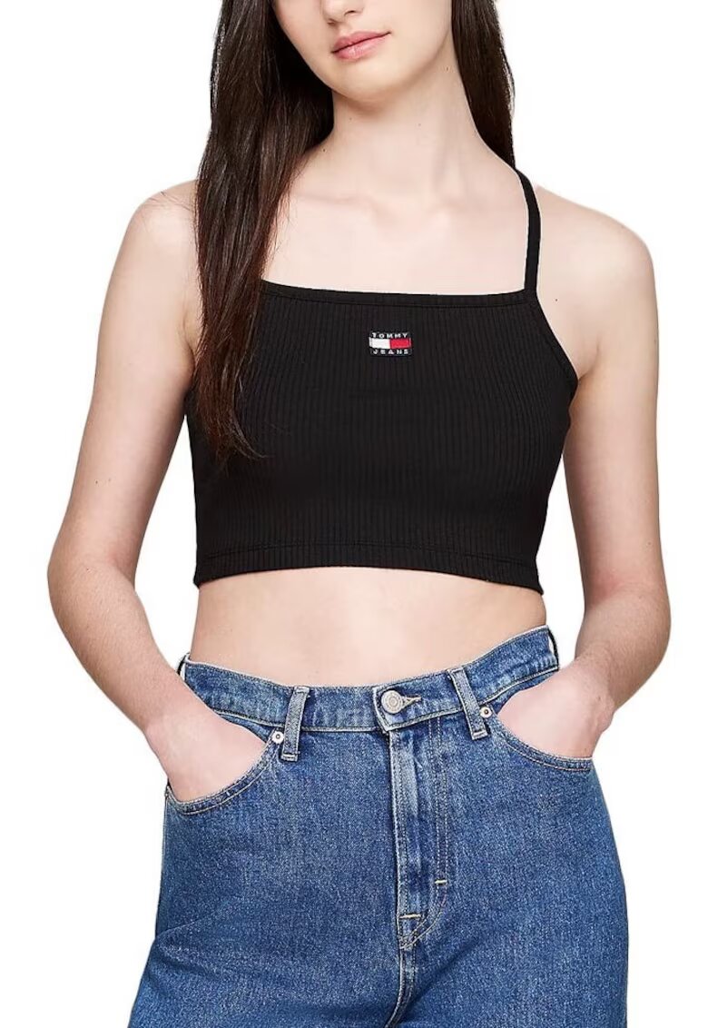 Tommy Jeans Maiou dama DW0DW18657 - Negru