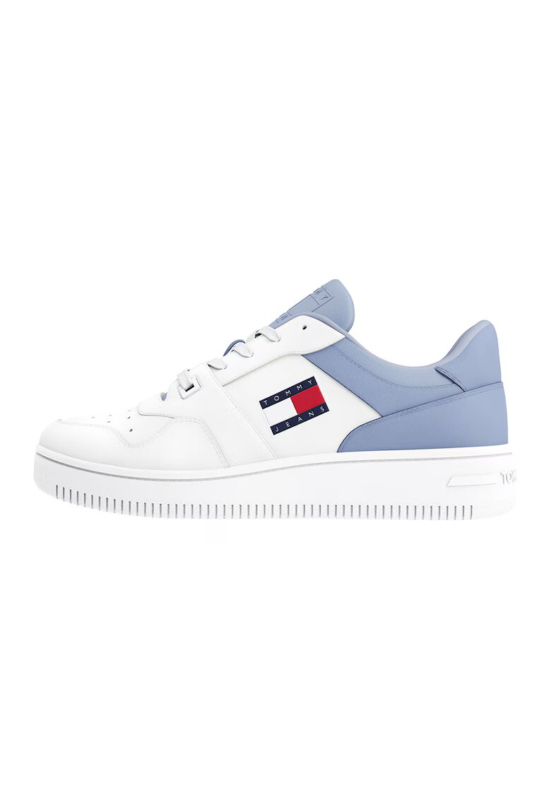 Tommy Jeans Pantofi sport cu segment perforat Retro - Alb/Albastru