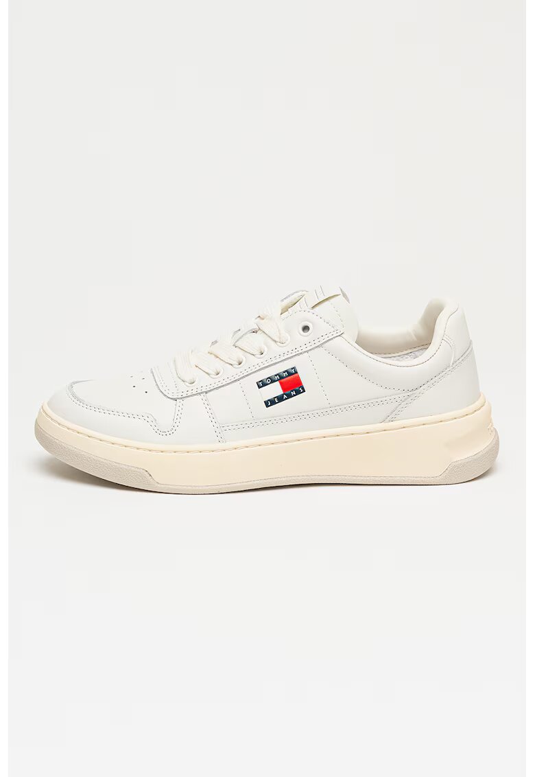 Tommy Jeans Pantofi sport din piele The Chelsea - Rosu/Alb