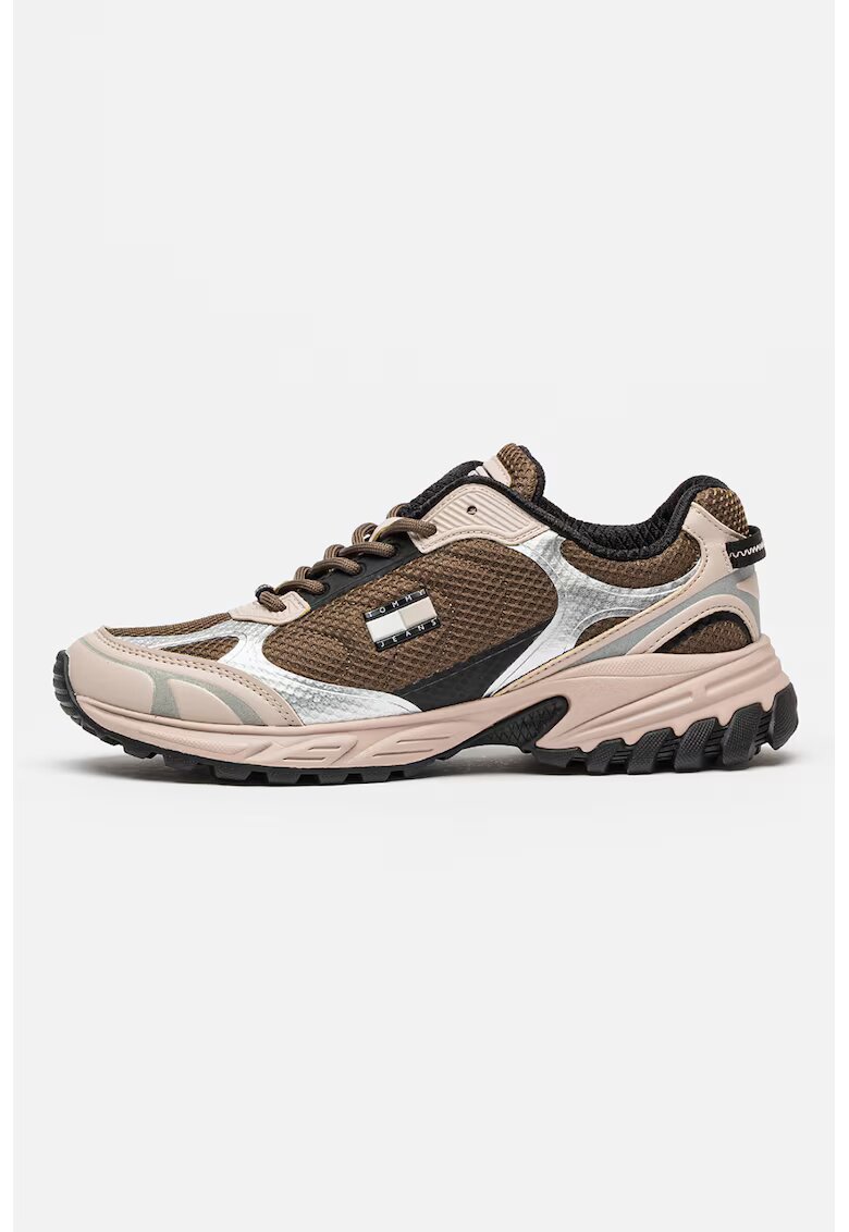 Tommy Jeans Pantofi sport din plasa cu aspect masiv si detalii cauciucate Outdoor - Maro inchis