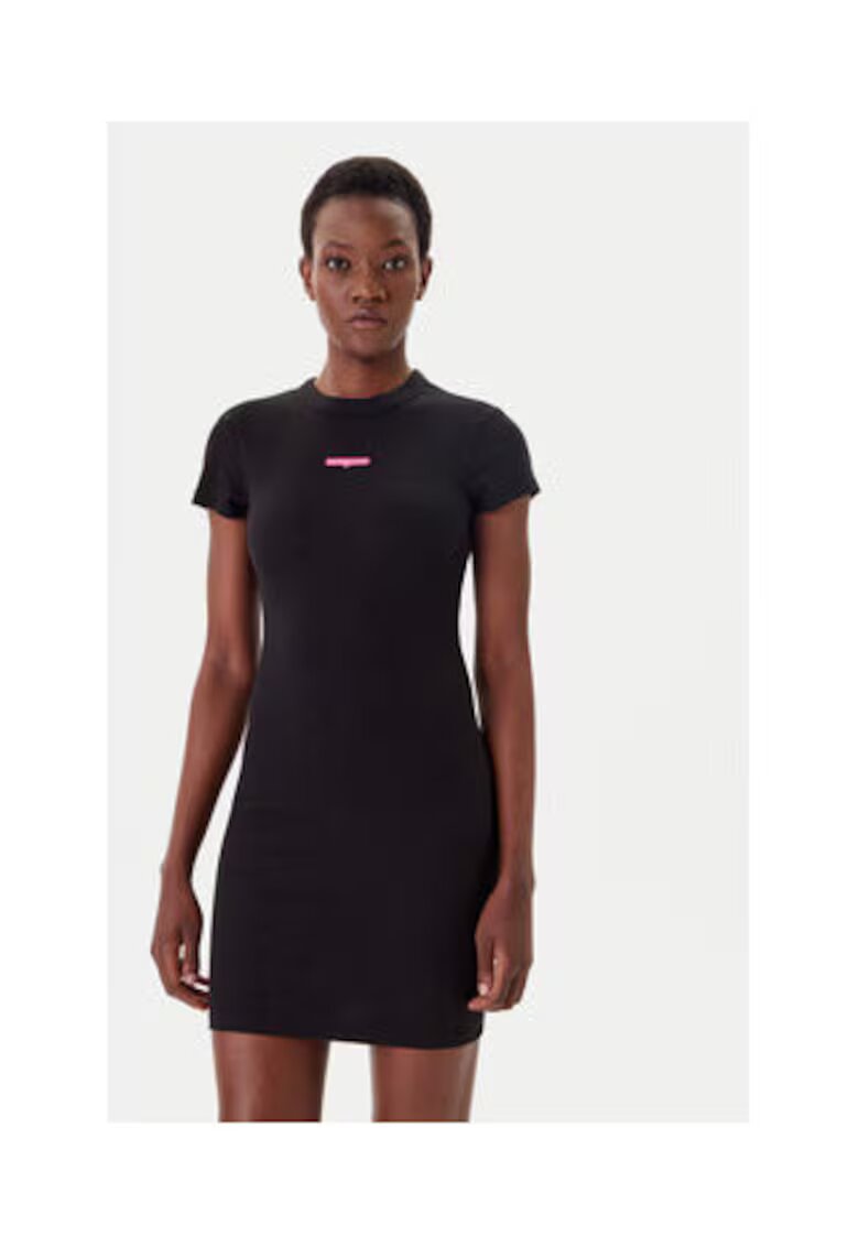 Tommy Jeans Rochie casual Dama - negru - bumbac-elastan