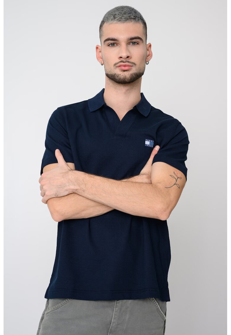 Tommy Jeans Tricou polo din amestec de bumbac - Bleumarin
