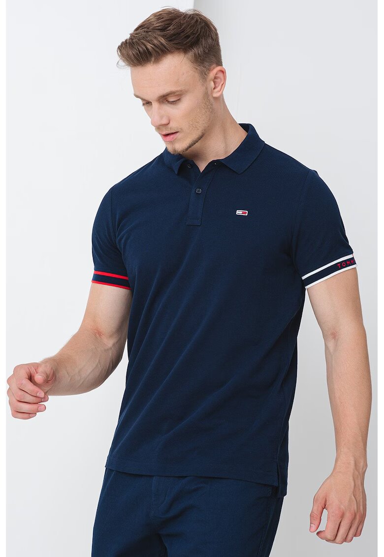 Tommy Jeans Tricou polo uni - Bleumarin