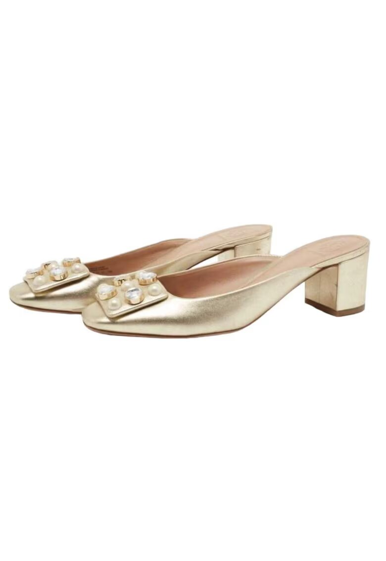 Tory Burch Papuci cu toc masiv din piele naturala Vail -