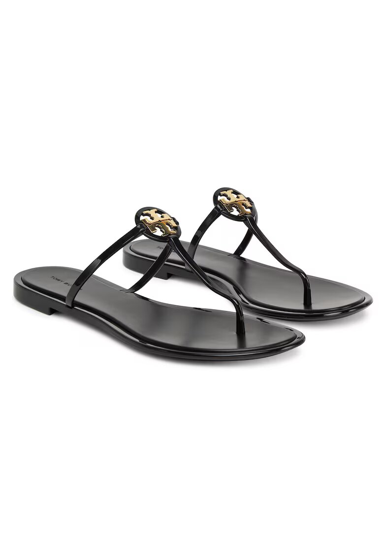Tory Burch Slapi dama - Mini Miller Jelly - negru/auriu