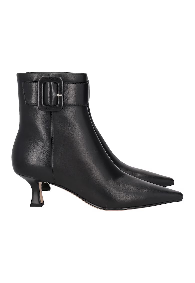 Tosca Blu Botine de piele cu varf ascutit - Negru