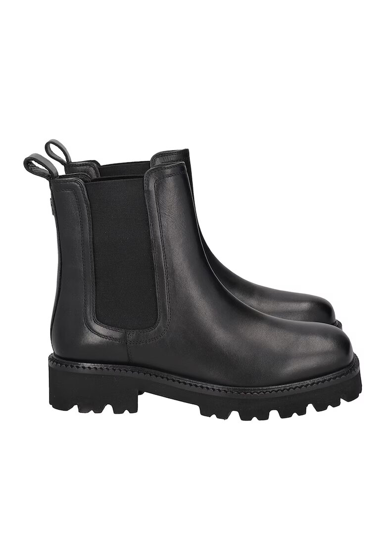 Tosca Blu Ghete Chelsea de piele - Negru