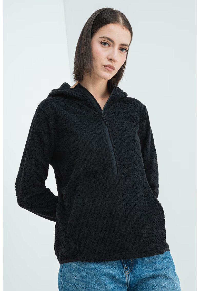 Trespass Hanorac din fleece cu fermoar scurt Metraya - Negru