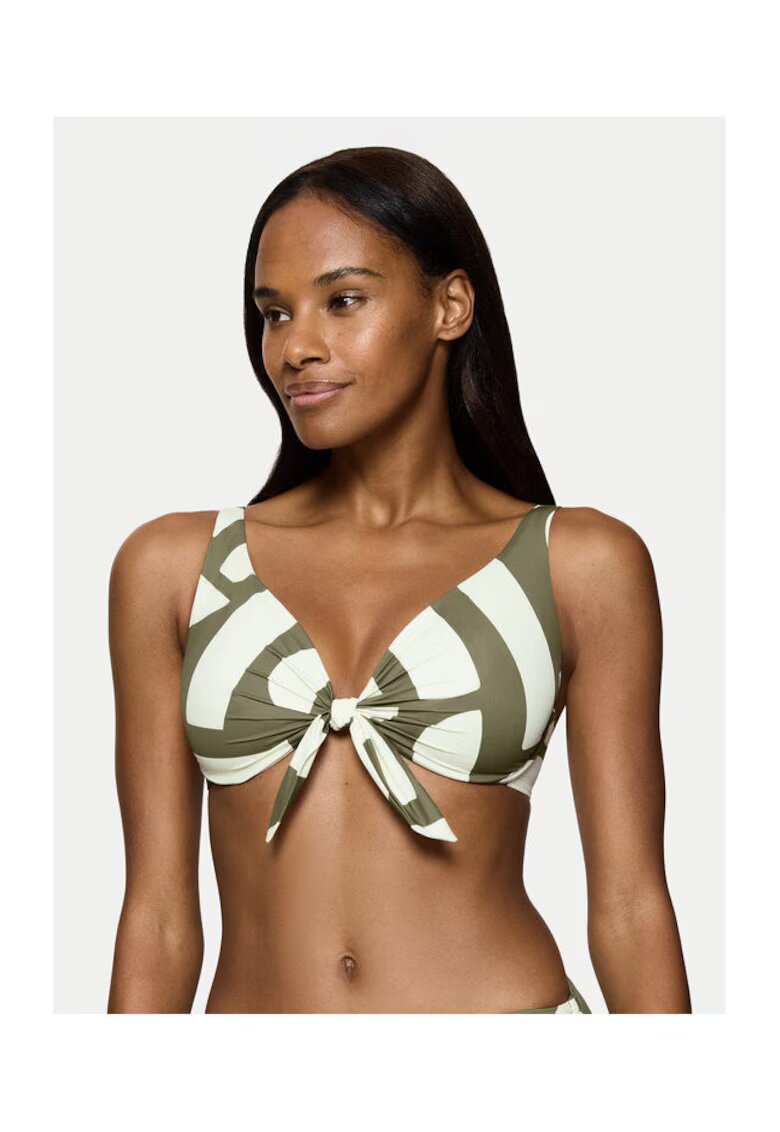 Triumph Sutien de baie dama 10214577 - Poliamida/Elastan - Verde - Alb/Verde inchis