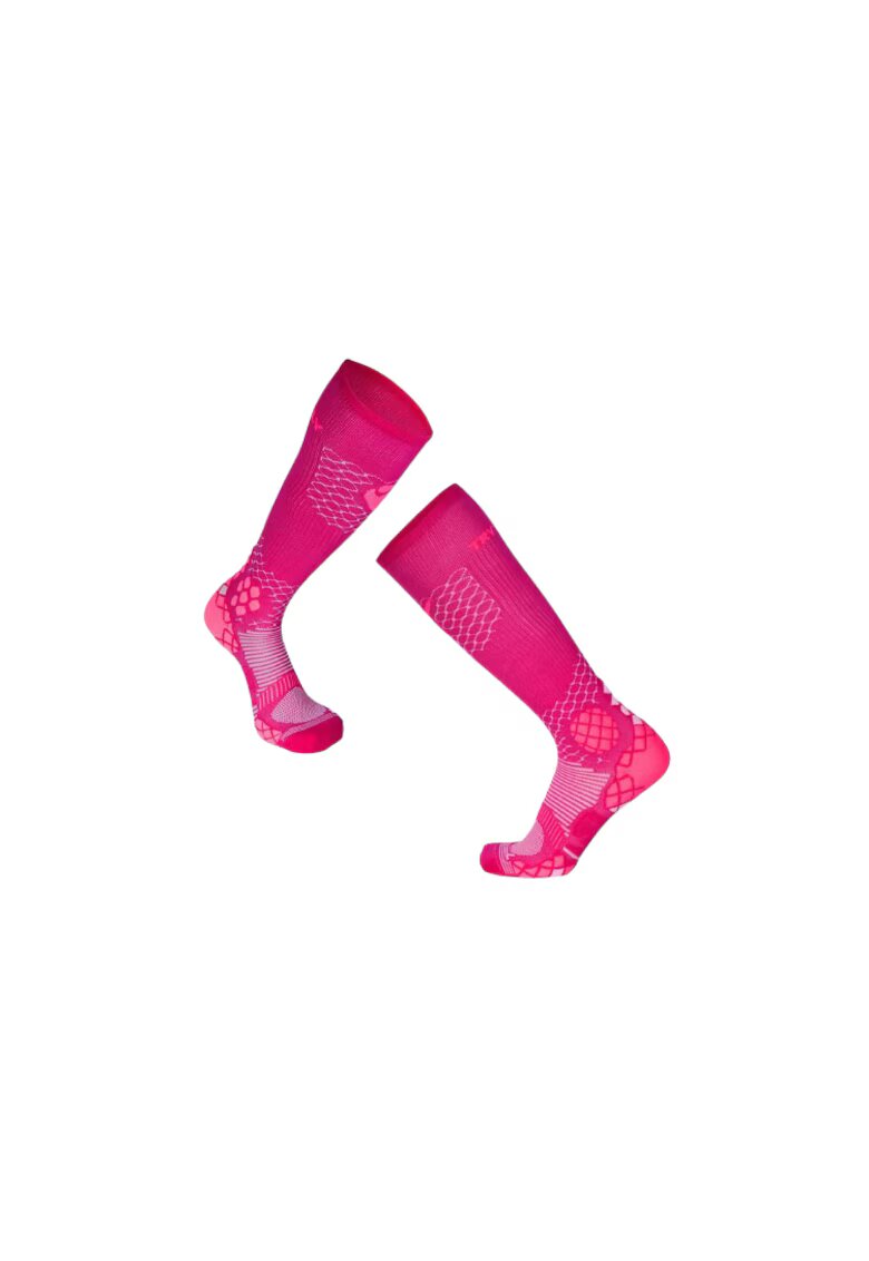 Try To Fly Sosete lungi de compresie pana la genunchi Roz