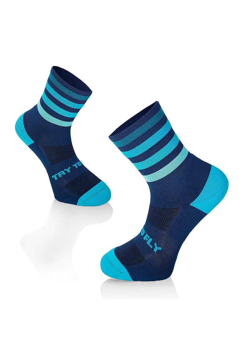 Try To Fly Sosete pentru alergat RUNNING MICROLON SOCKS Dark blue - Turquoise