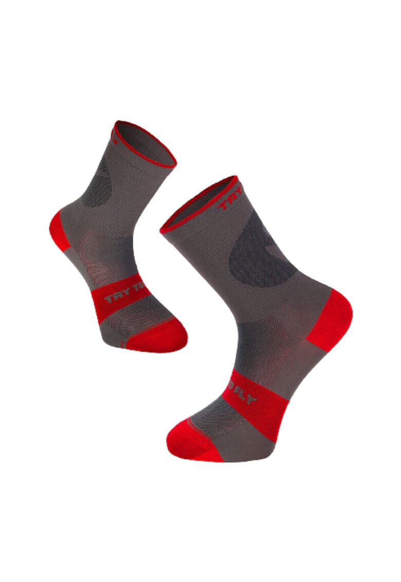 Try To Fly Sosete pentru ciclism CYCLING LIGHT SOCKS Grey