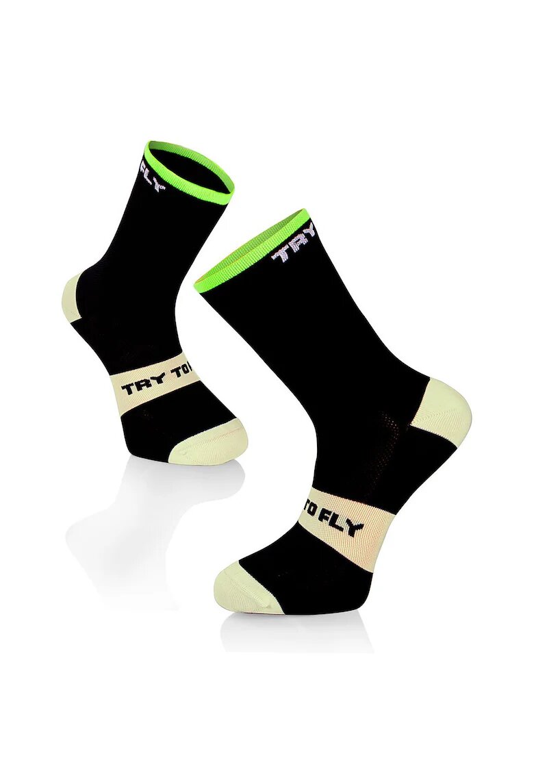 Try To Fly Sosete pentru ciclism CYCLING SOCKS Meryl® Skinlife Black-White