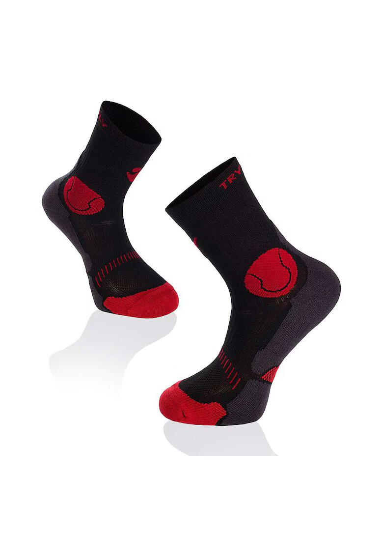 Try To Fly Sosete pentru tenis Fusion Negru Rosu.