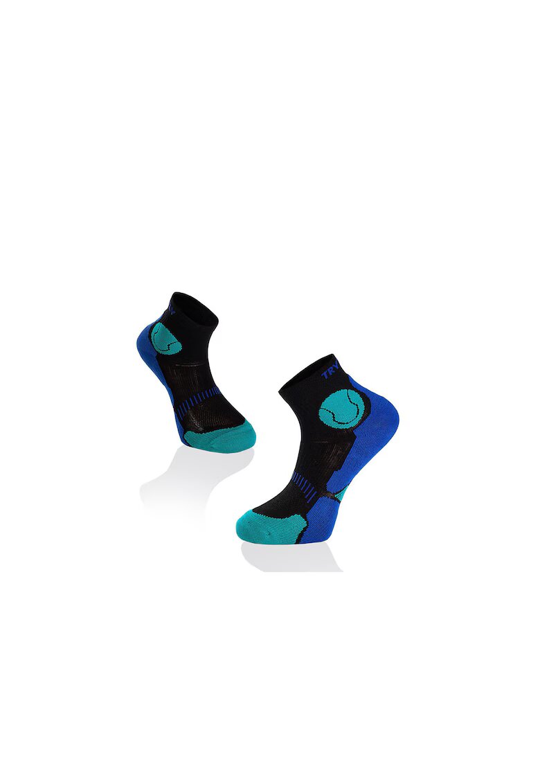 Try To Fly Sosete scurte pentru tenis - Fusion Turquoise Black Blue