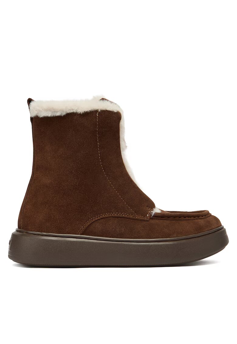 Twinset Botine dama 252TGT01C - Piele naturala - Maro -