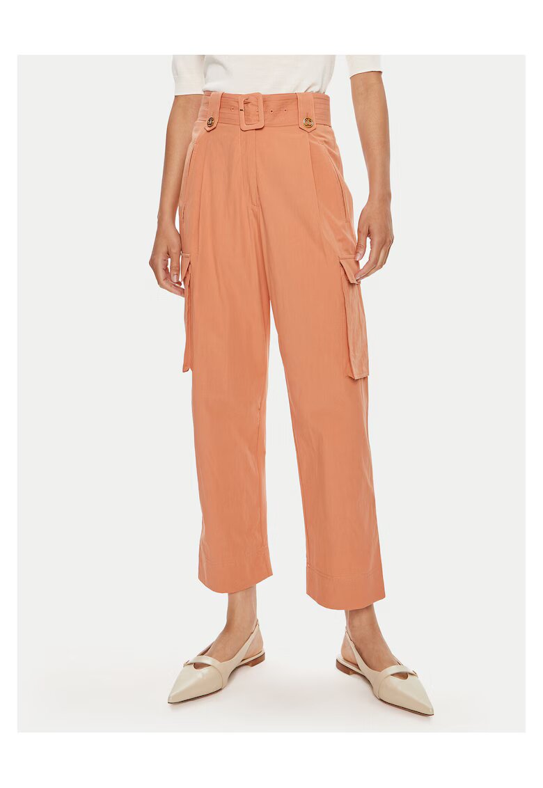 Twinset Pantaloni eleganti pentru dama portocalii