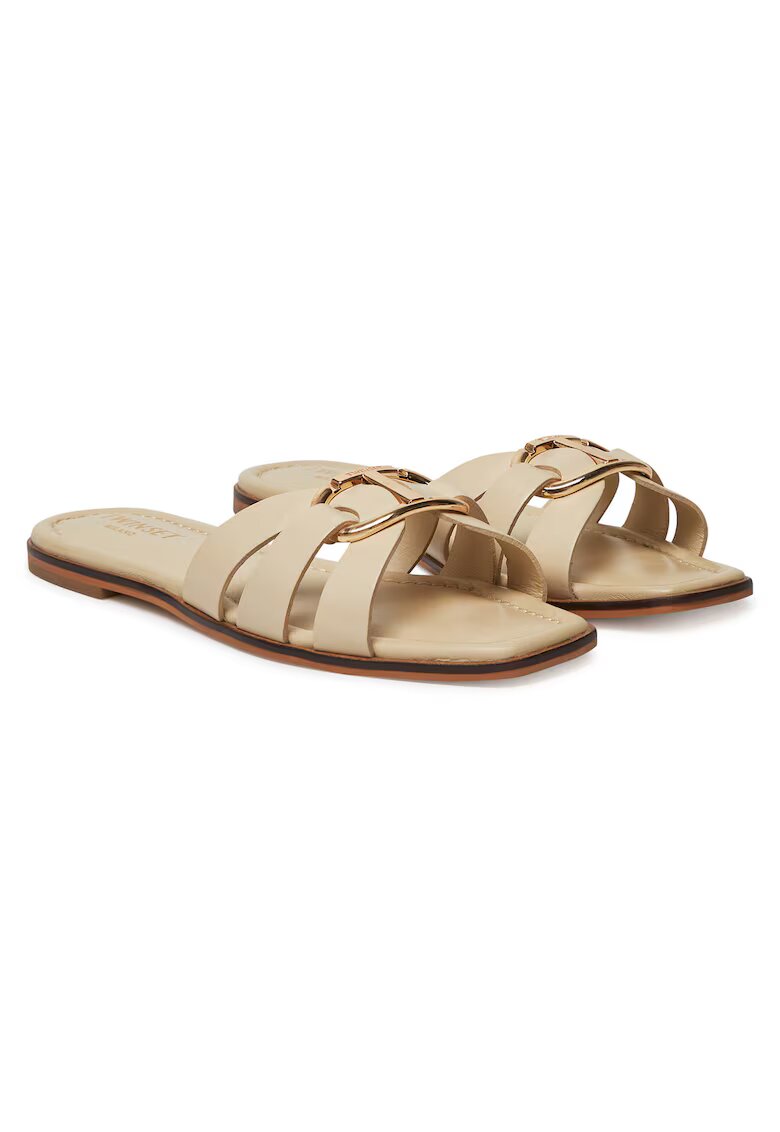 Twinset Papuci dama - Ginger Root Chiaro - piele naturala - bej