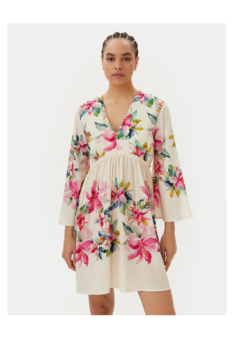 Twinset Rochie de vara de ecru - model floral