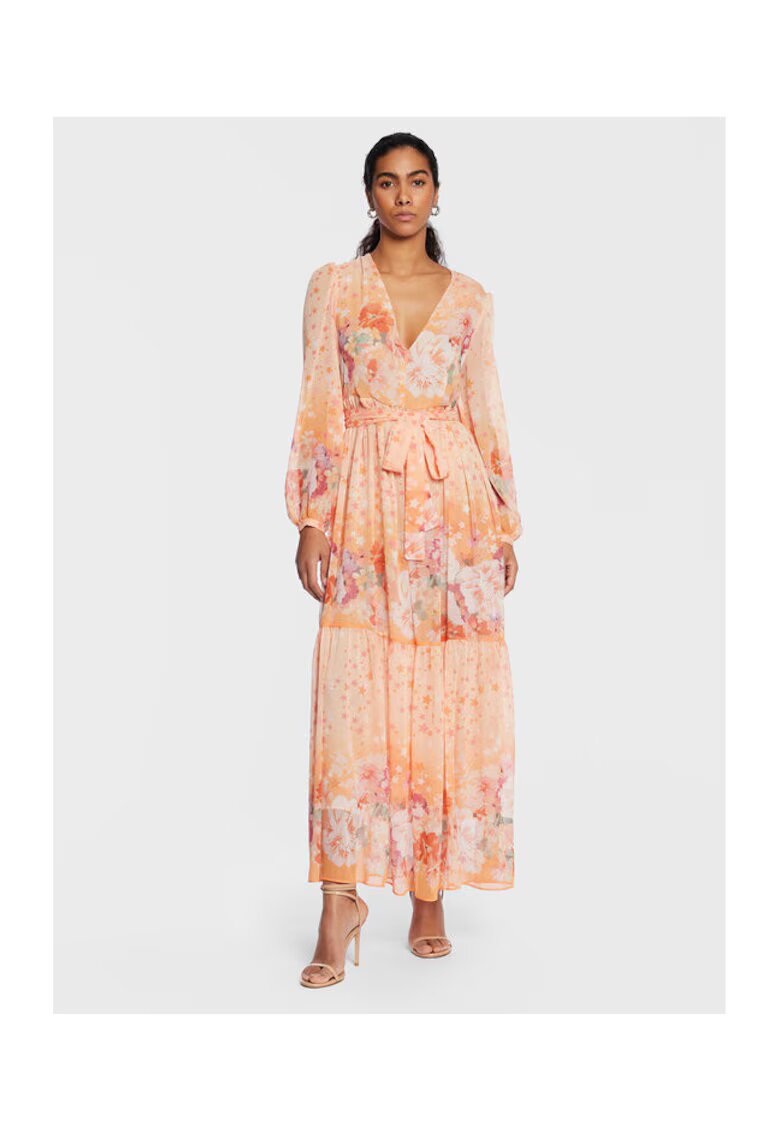 Twinset Rochie de vara - portocalie - flori colorate