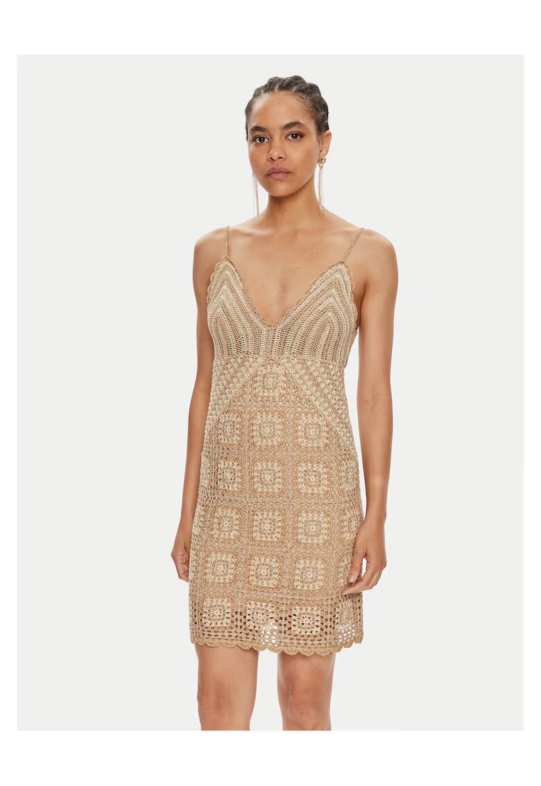 Twinset Rochie tricotata de dama - bej