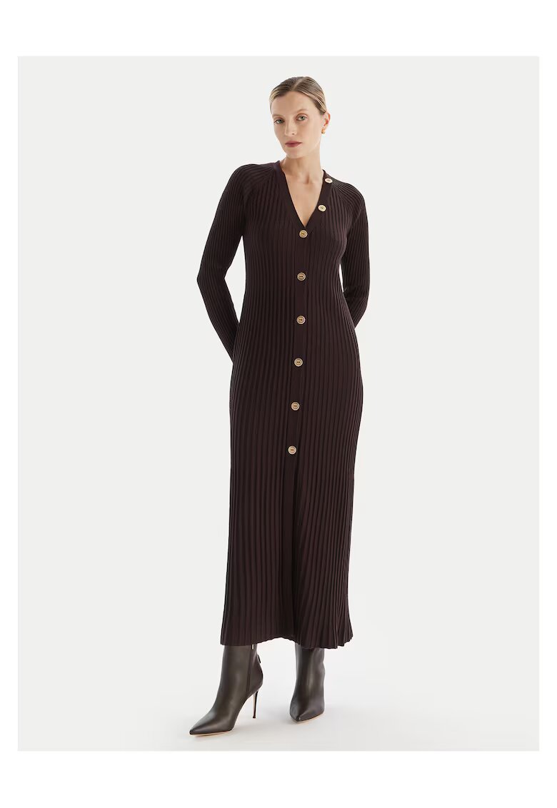 Twinset Rochie tricotata de dama - maro - fabricata din material de calitate