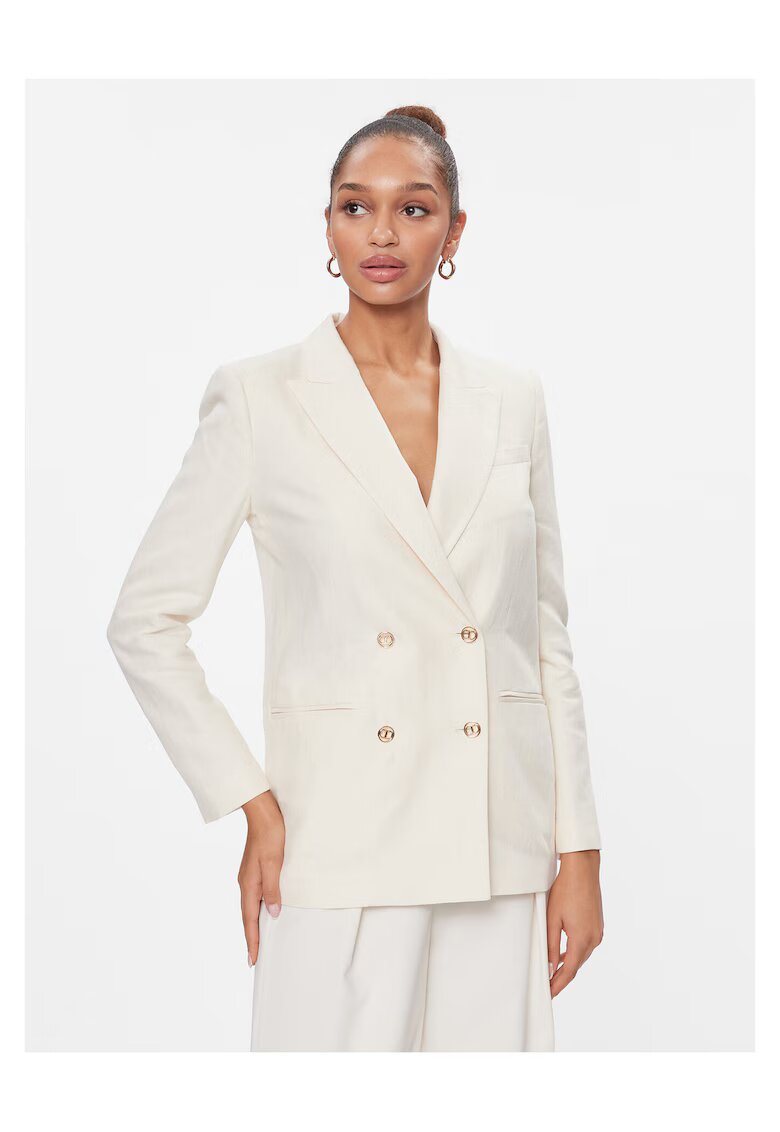 Twinset Sacou dama culoare ecru