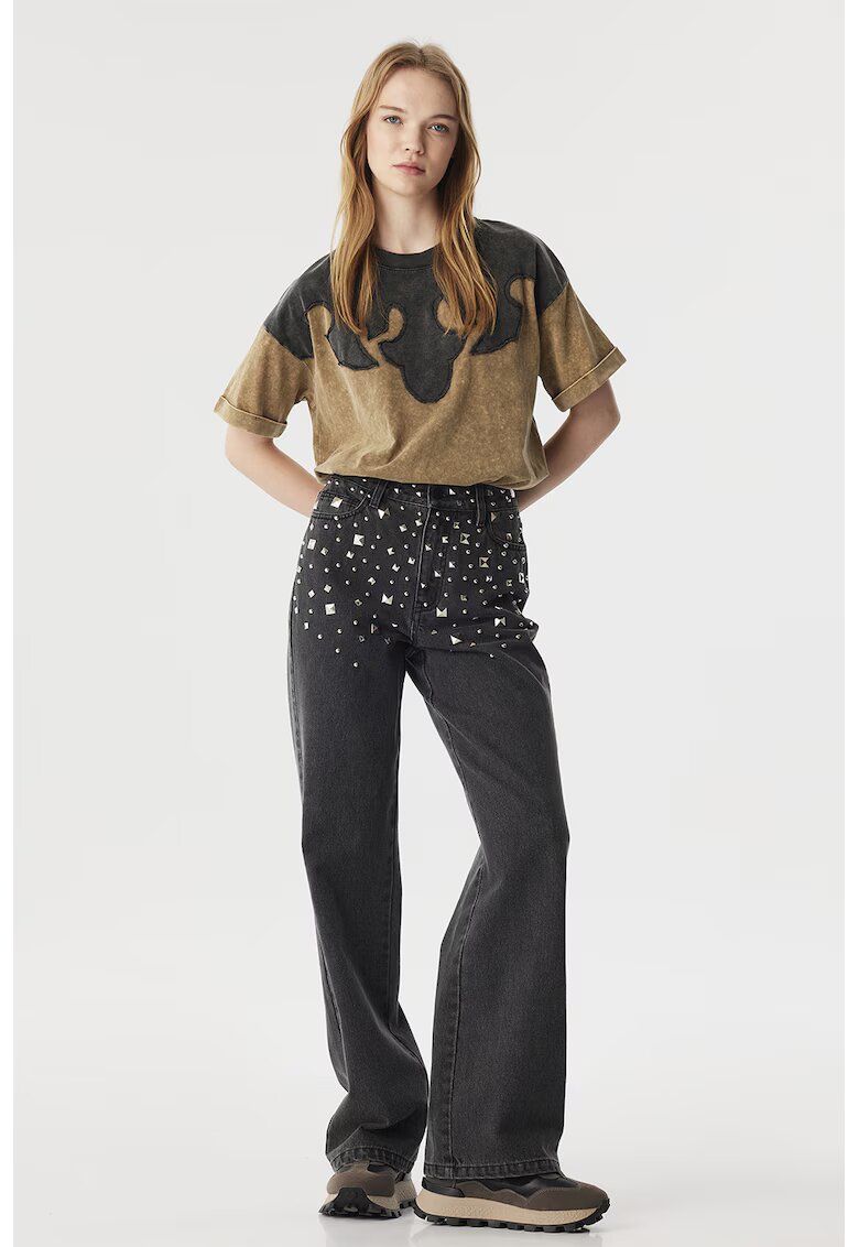 TWIST Blugi uni cu paiete - Negru stins