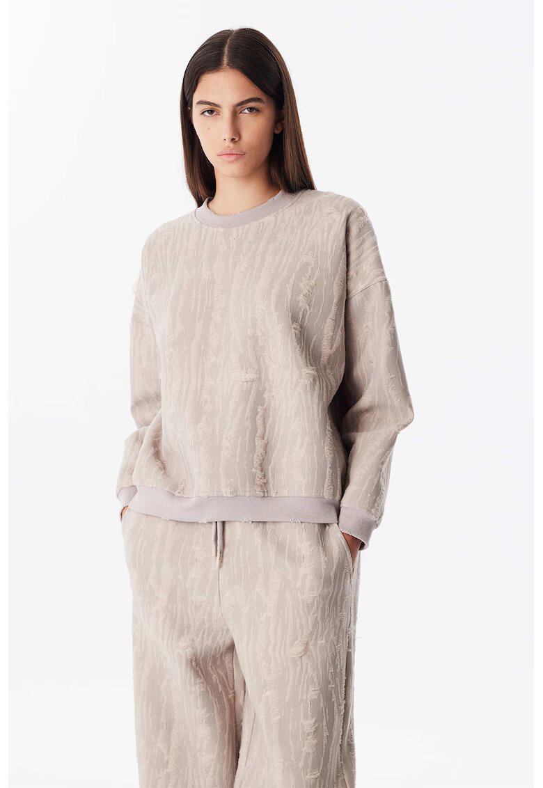 TWIST Bluza de trening cu detalii cu aspect deteriorat - Grej