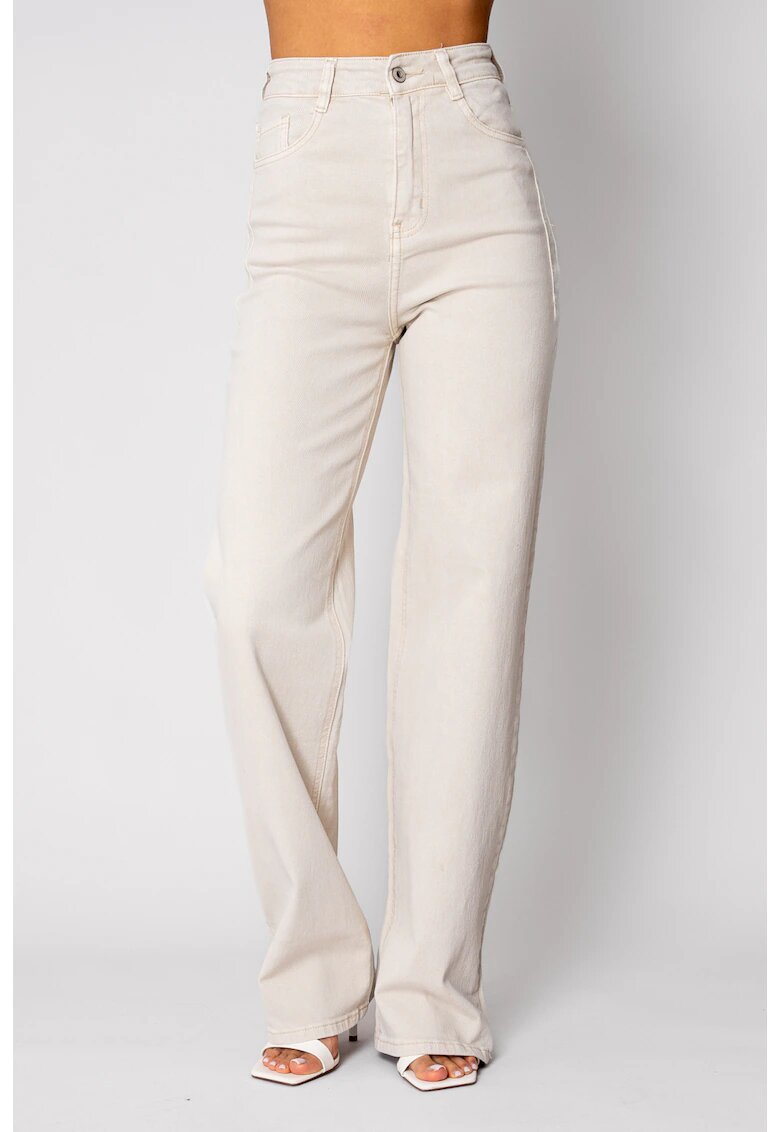uFIT Blugi elastici regular Cream 19701 - Bej