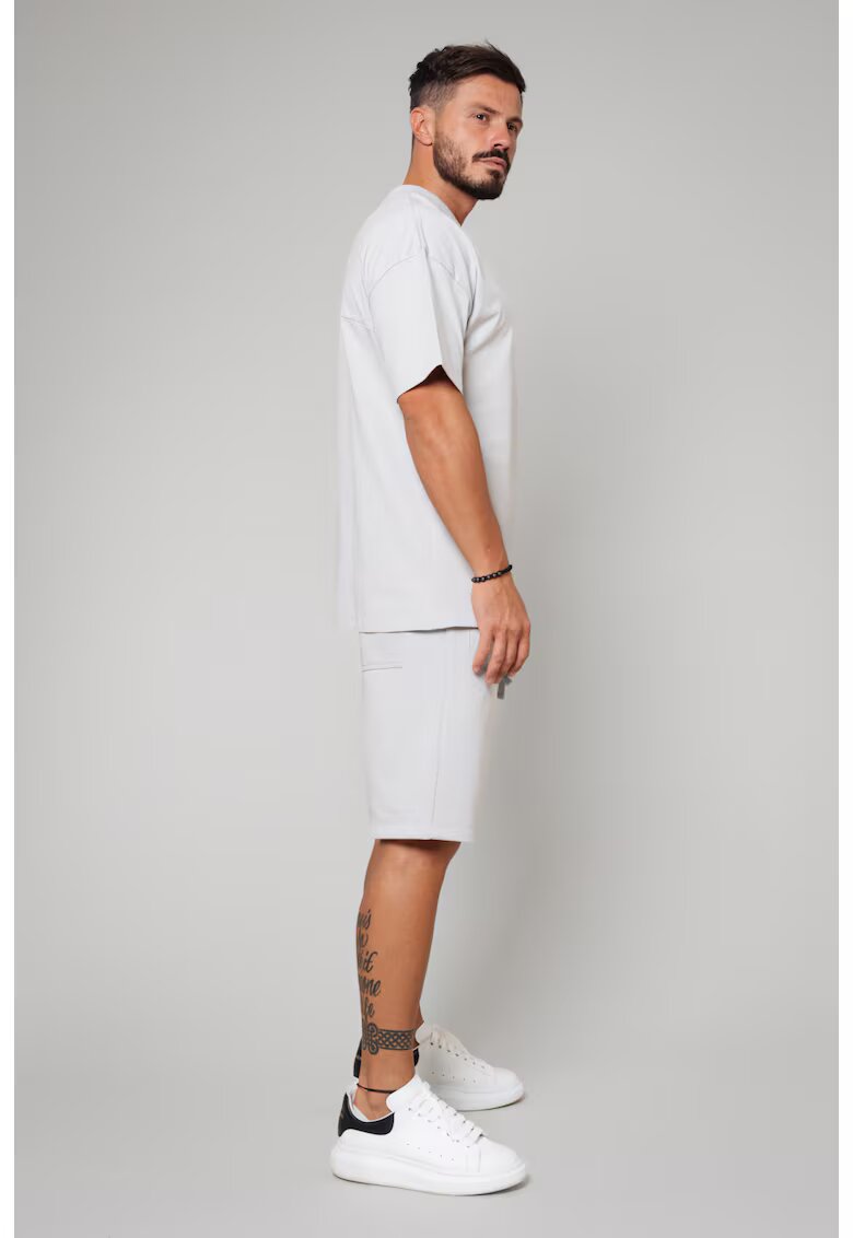 uFIT Set LeClub tricou oversized si pantalon scurt Grey 10528 - Gri