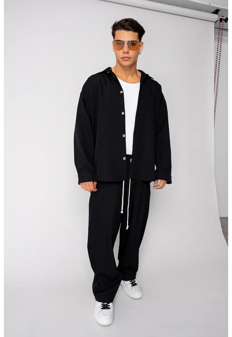 uFIT Set Oversized Camasa si pantalon lung Black 18754 - Negru