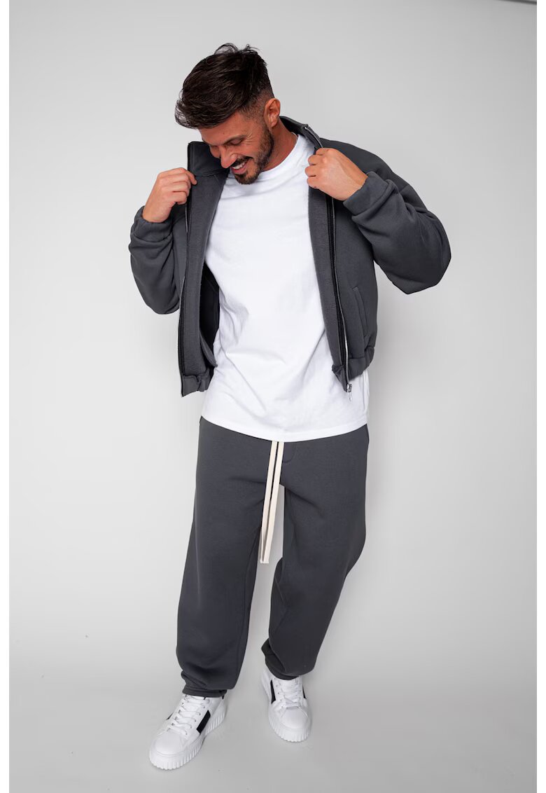 uFIT Set Winter Jacheta cu fermoar si pantalon drept Grey Anthracite 19421