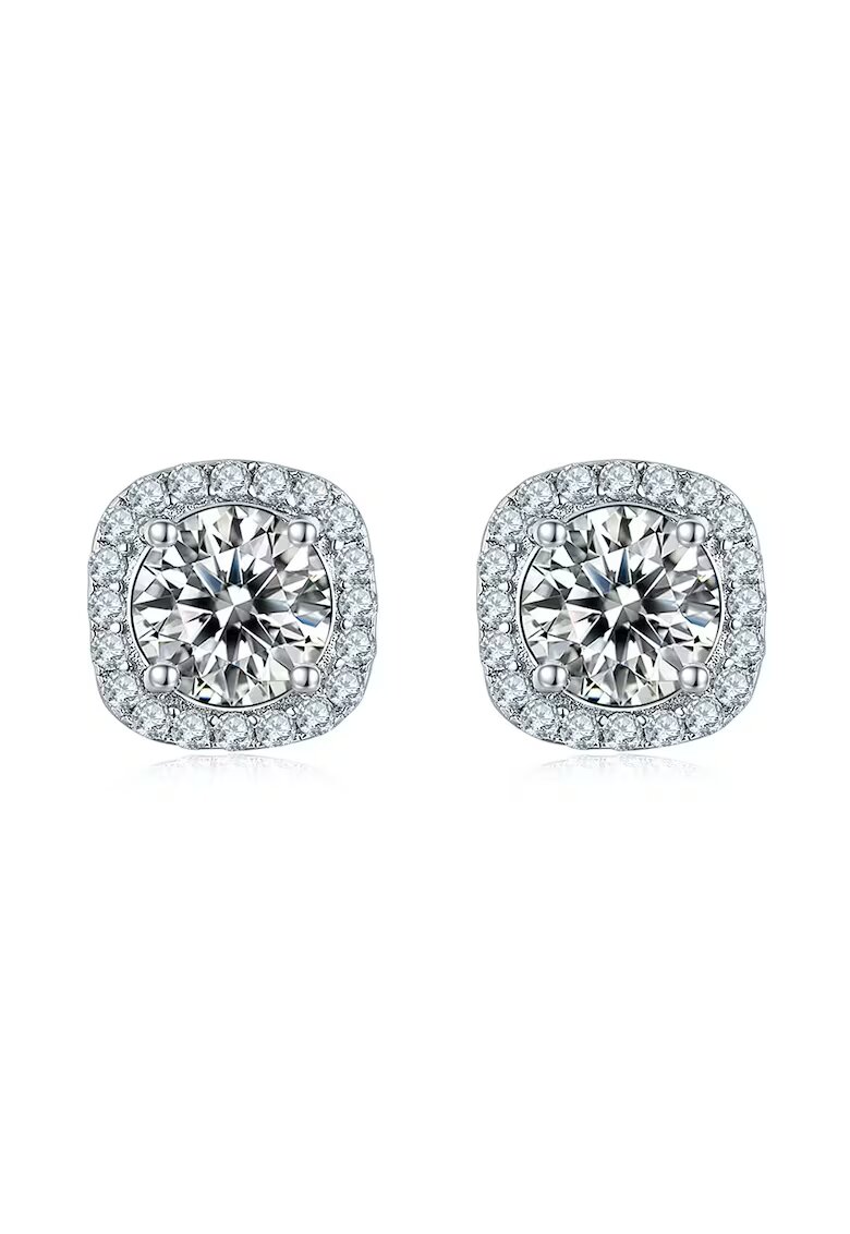 UNA VIDA Cercei Diamant Moissanite 0.5ct - Argint 925
