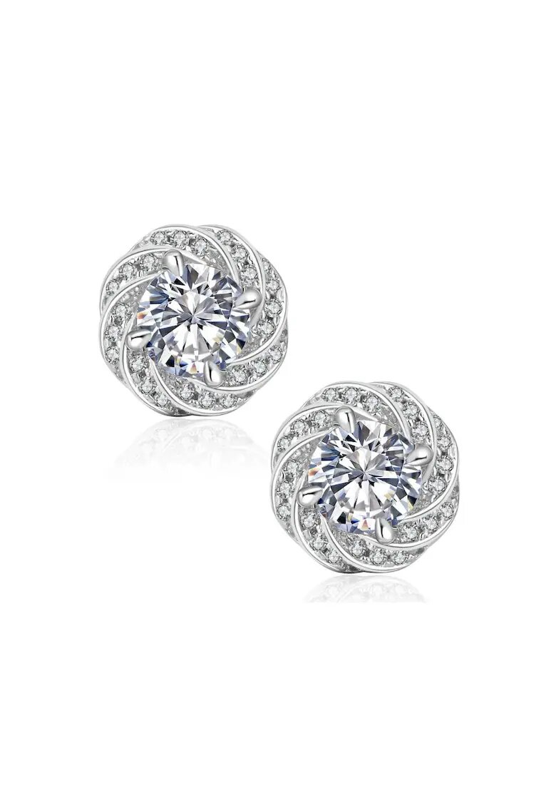 UNA VIDA Set Luxuria cu Moissanite - pentru femei - Argintiu deschis
