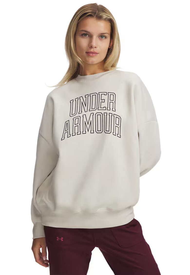 Under Armour Bluza de trening lejera Rival Varsity - Alb murdar