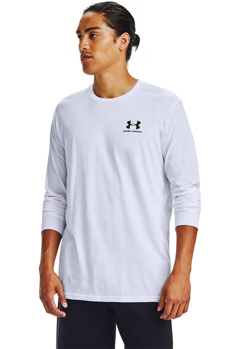 Under Armour Bluza lejera cu decolteu la baza gatului - Alb optic