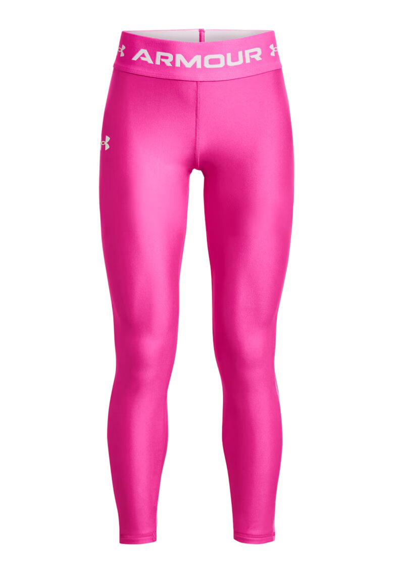 Under Armour Colanti cu banda logo in talie - pentru fitness - Roz aprins