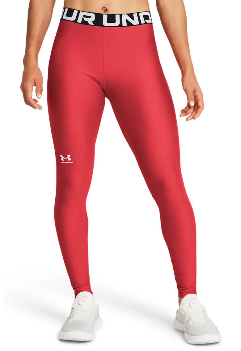 Under Armour Colanti cu talie inalta - pentru fitness Authentics - Rosu/Alb