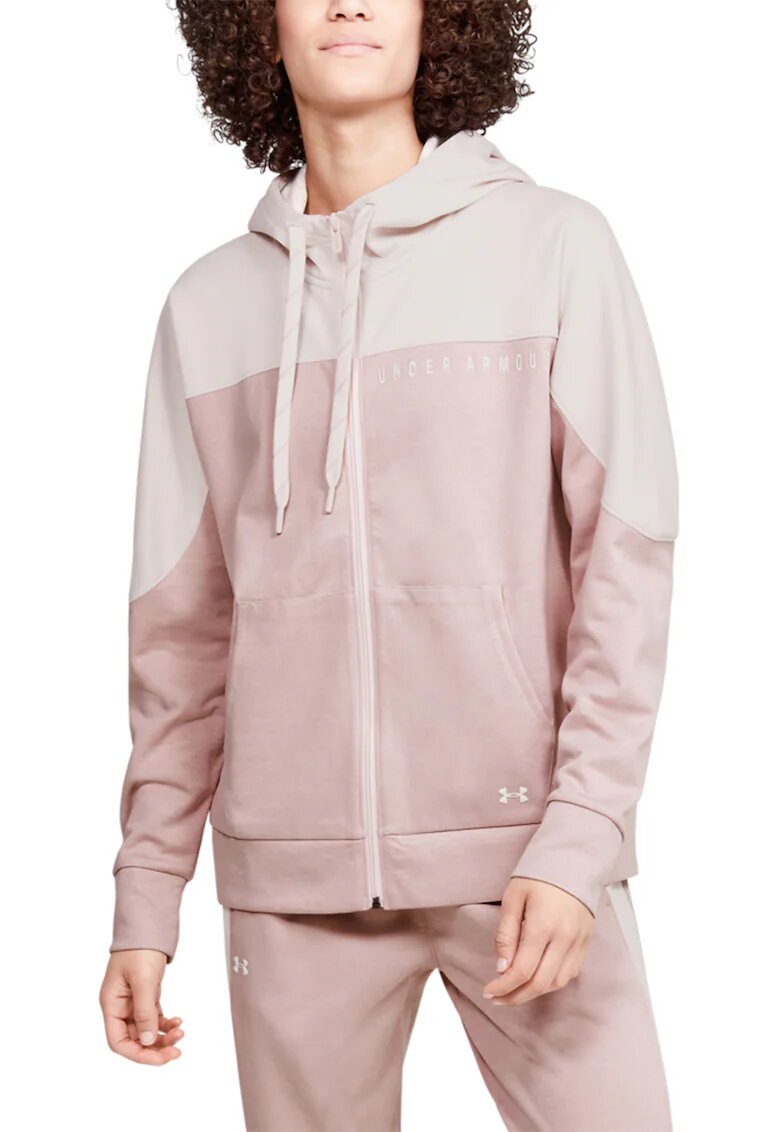 Under Armour Hanorac din tricot cu fermoar - pentru antrenament Recover™ - Roz prafuit
