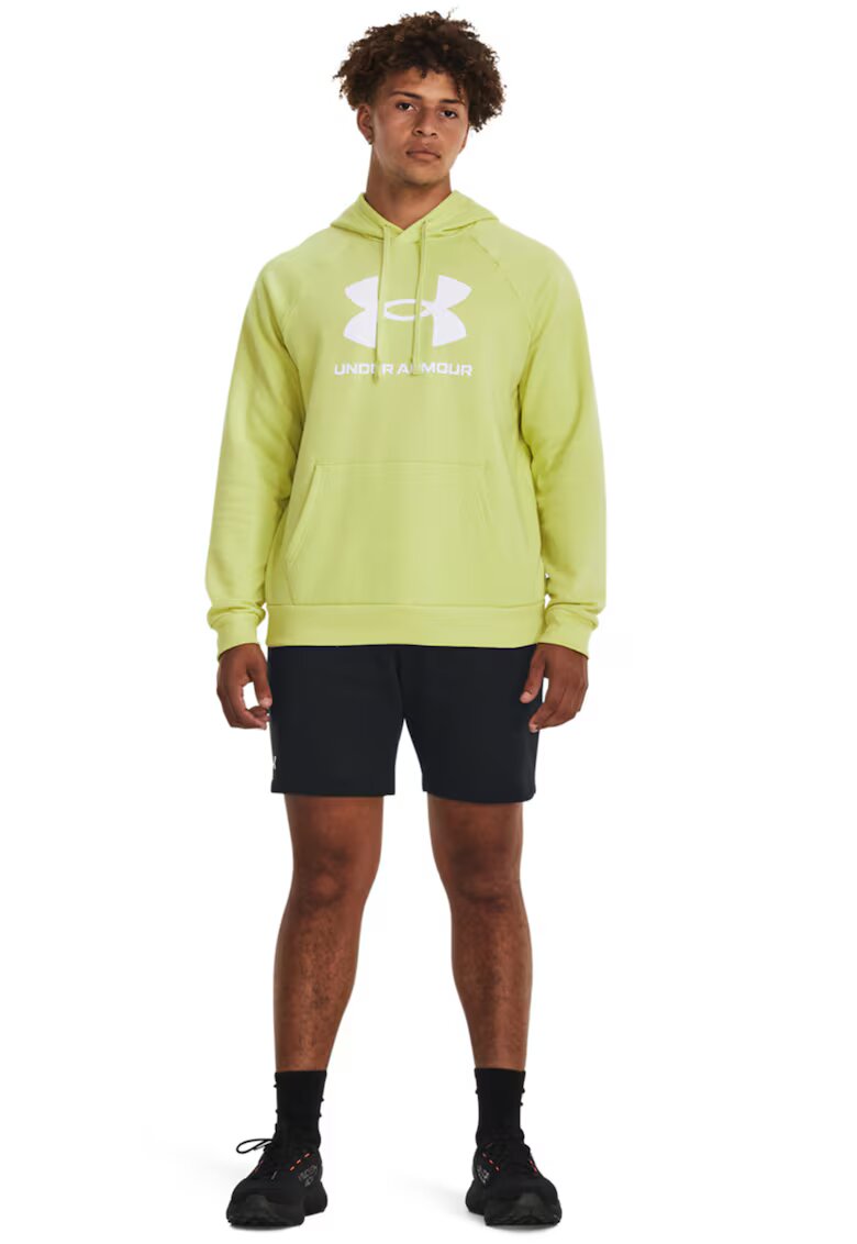 Under Armour Hanorac lejer cu buzunar kangaroo Rival - Alb/Verde lime