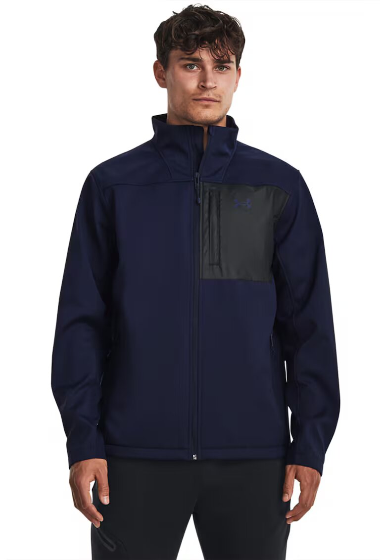 Under Armour Jacheta cu buzunar pe piept - pentru antrenament Shield 2.0 - Bleumarin