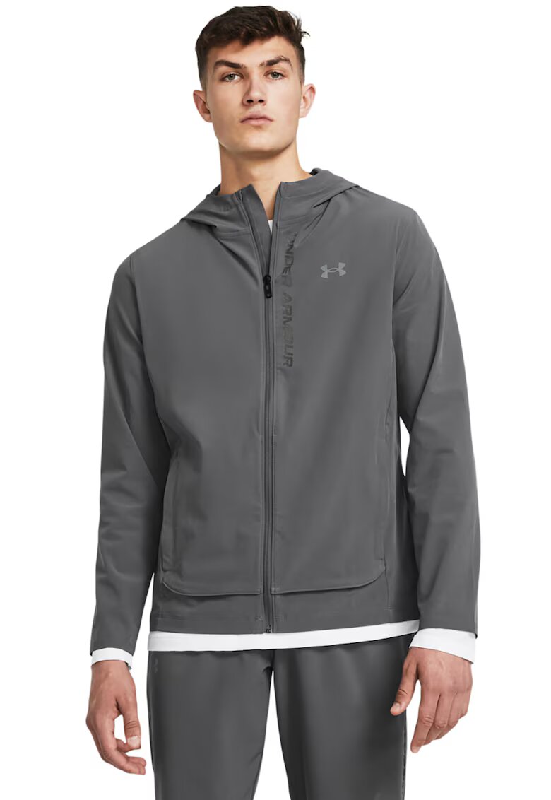 Under Armour Jacheta slim fit pentru alergare OutRun The Storm - Gri inchis