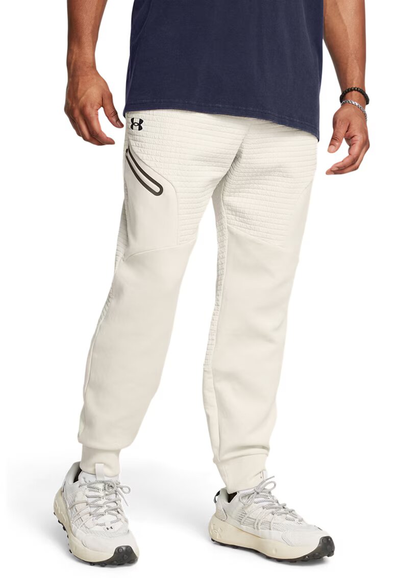 Under Armour Pantaloni cu aspect matlasat pentru fitness Unstoppable - Crem