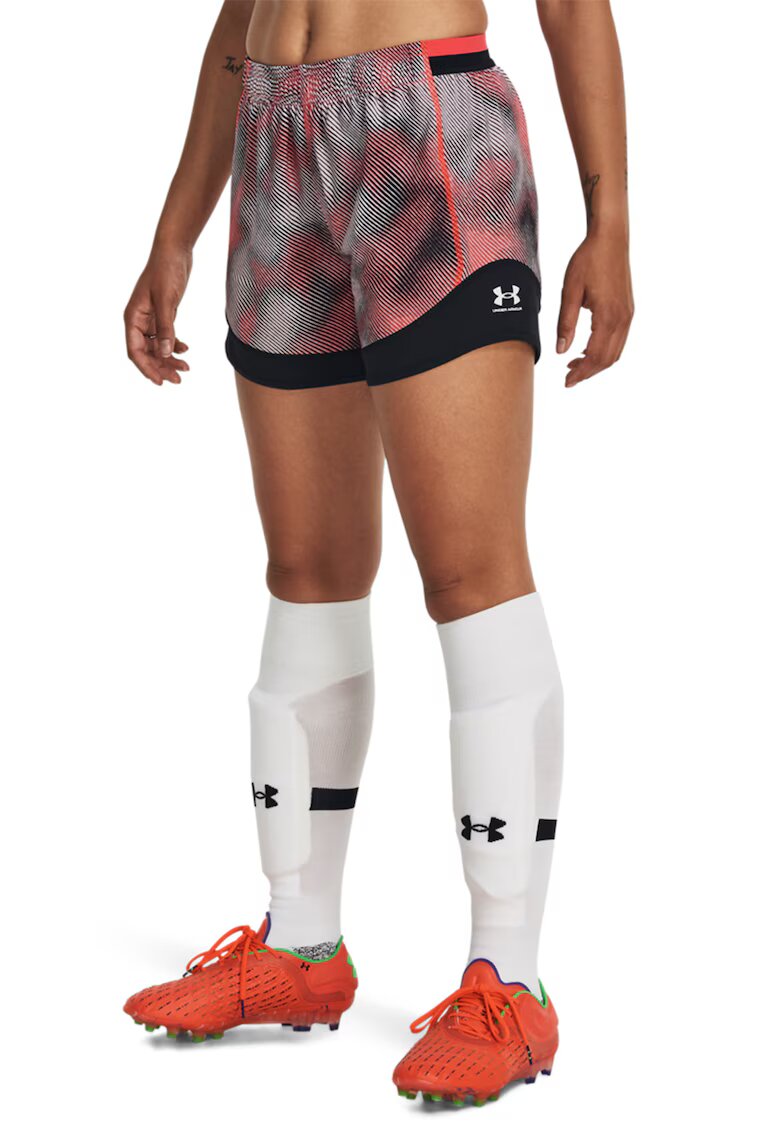 Under Armour Pantaloni scurti cu snur interior - pentru fotbal Challenger Pro - Alb/Negru/Rosu stins